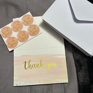 48 thank you notes with stickers